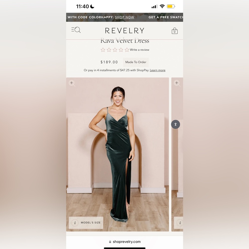Rava Velvet Bridesmaid Dress in Classic Emerald (614)